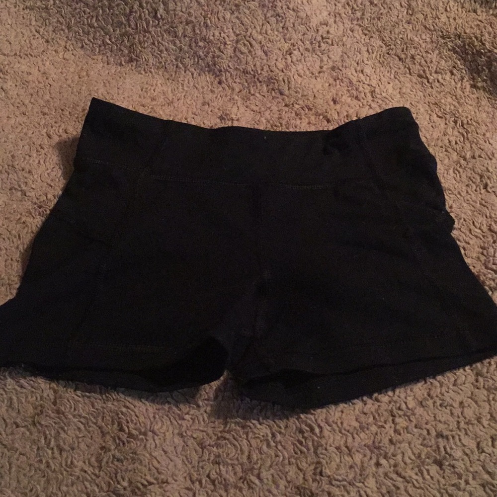 Black workout shorts